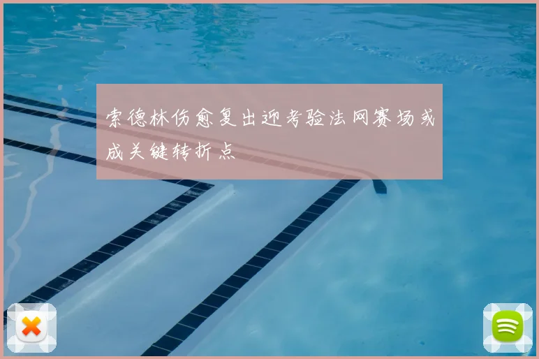 索德林伤愈复出迎考验法网赛场或成关键转折点